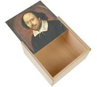 Boite Coffret en Bois - Fabulous - William Shakespeare Ecrivain Peinture (11 x 11 x 3,5 cm) Multicolore