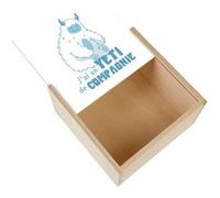 Boite Coffret en Bois - Fabulous - Yéti de Compagnie (11 x 11 x 3,5 cm) Multicolore