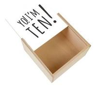 Boite Coffret en Bois - Fabulous - Yo! I'm Ten (11 x 11 x 3,5 cm) Multicolore