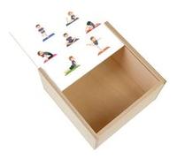 Boite Coffret en Bois - Fabulous - Yoga Enfants Asanas (11 x 11 x 3,5 cm) Multicolore G