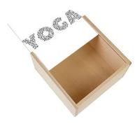 Boite Coffret en Bois - Fabulous - Yoga Lettres Postures (11 x 11 x 3,5 cm) Multicolore G