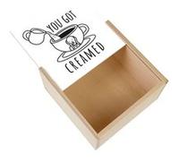 Boite Coffret en Bois - Fabulous - You Got Creamed Café Crème (11 x 11 x 3,5 cm) Multicolore G