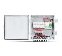 Boîte combinée PV à 8 cordes, boîte de jonction solaire PV, fusible de courant nominal 10 A et disjoncteur 63 A, avec arreste Lightning, IP65, pour grille de panneau solaire et système d'alimentation