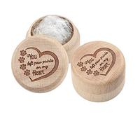 Boîte commémorative en Bois pour Animaux de Compagnie Boîte à Souvenirs sculptée Fourrure Keep Sake Gift for Lost Pet (2pcs Box)