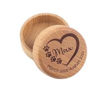Boîte commémorative en Bois pour Animaux de Compagnie Boîte à Souvenirs sculptée Fourrure Keep Sake Gift for Lost Pet (Cutom Pet Name)