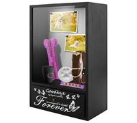Boîte commémorative pour Animal de Compagnie - Urne avec tiroir - Cadre Photo commémoratif pour Chien - Cadeau commémoratif pour la Perte de Chien, Chat et Chien, avec Pet Paw Print Set