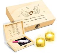 Boîte commémorative pour fausse couche avec bougie, cadeau commémoratif pour bébé ange, perte d'enfant, cadeau de condoléances pour parents, boîte souvenir de fausse couche