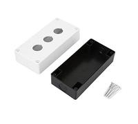 Boîte commutateur contrôle bouton poussoir BX3 22mm ABS cas boîte protection de trois trous imperméable (blanc)