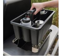 Weber Works 3400128 Panier de rangement portable, en 2 parties, utilisable sur table latérale, convient pour les modèles ardoise de 76 cm et Spirit (2025) Noir