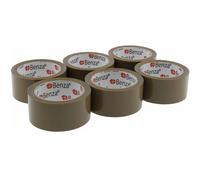 Boîte complète de 36 rouleaux de ruban adhésif brun extra fort pour paquets - ruban adhésif large 48 mm x 66 mètres