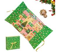 Boîte compte à rebours Noël Contenant Calendrier Compte À Rebours 24 Jours | Boîtes À Cookies Pour Les Fêtes pour organisateurs femmes hommes parents familles réunions chez soi fêtes à