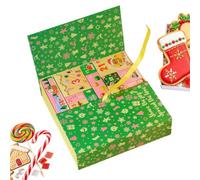 Boîte compte à rebours Noël DIY Calendrier compte à rebours 24 jours avec | Boîtes À Cookies Pour Les Fêtes pour organisateurs femmes hommes parents familles réunions chez soi fêtes à