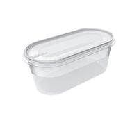 Boîte conservation alimentaire congélation ovale 800 ml - Transparent