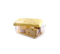 Snips Boîte à fromage 3 L – Transparent, couvercle jaune, grille détachable