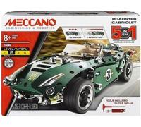 Boite Construction pour meccano - Voiture Cabriolet avec Moteur a retrofriction - Coffret Inventions vehicules 5 modeles + 1 Carte - des 8 Ans