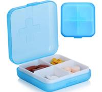 Boîte conteneur pour médicaments suppléments comprimés voyage 4 compartiments