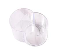 Boite Coton Tige Distributeur de Cotons-tiges, boîte Salle Bain à 2 Sections, et Boules Coton, tampons Anti-poussière(Clear)