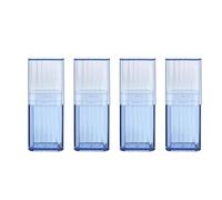 Boite Coton Tige Mini boîte de Rangement Portable for Fil Dentaire, Porte-Fil, Pansement, Cure-Dents, Cotons-tiges, étui Voyage(4PCS Blue)