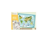 Avenue Mandarine - Boîte créative My Mandarine KC042C Décalco Mania Planisphère À partir de 6 ans