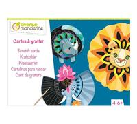 Boîte créative, Mandala animaux à gratter - Multicolore