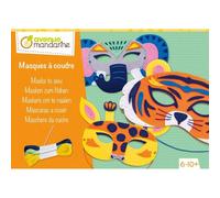 Boîte créative, Masques à coudre, Animaux de la savane - Multicolore