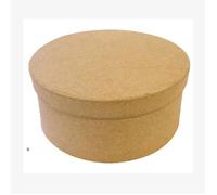Boîte cylindrique en carton avec couvercle - 10 x Ø 18,5 cm Blanc
