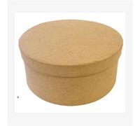 Boîte cylindrique en carton avec couvercle - 10 x Ø 18,5 cm - Creotime Blanc G