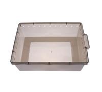 Boîte D’élevage pour Reptiles Transparente en Plastique Noir, Aérée | Observation Facile, Trous Respirants, Format Simple, pour Petits Animaux et Serpents des Blés