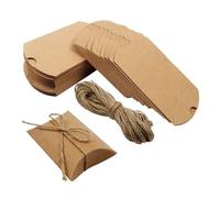 Boîte D’emballage en Papier Kraft 100 Pièces pour Mariage et Fêtes | Structure Stable, Surface Lisse, Pliage Facile, Stockage Pratique, Coffrets pour Invités, Lot de Cent