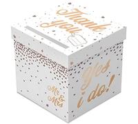Folat- Wedding Gold Letter Box Boîte à Enveloppes, Imprimée Lettre, 21424, Rose Doré, 1 stück (1er Pack)
