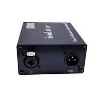 Boîte d ' isolation pour mixeur et amplificateur avec sorties XLR visibles, unité d ' isolation compacte en métal pour studio, scène, conférence et utilisation du son en direct Boîte de mixage