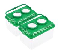 Boîte D’Observation des Insectes Loupe Portable 2 Pièces | Acrylique et Abs, Usage Extérieur, pour Insectes et Fleurs, Kit D’exploration pour Garçon et Filles