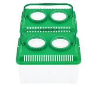 Boîte D’Observation des Insectes Verte 2 Pièces Loupe Portable | Acrylique et Abs, Usage Extérieur, pour Insectes et Feuilles, Vitrine Éducative Compacte