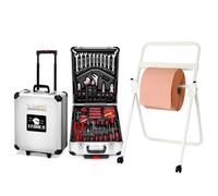 Boite d' Outils 399 pièces BM TOOLS BMT-399-PCS en Chrome Vanadium avec mallette en ALU et poignée, avec Dévidoir de papier