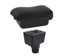 Boîte D'accoudoir De Voiture Accoudoir En Cuir Console Centrale Boîte De Rangement Accessoire De Voiture USB Pour Ford Pour Ecosport 2018-2021 Voiture Accoudoir Boîte(C2 Black Line)