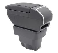 Boîte d'accoudoir pour console centrale Astra J avec porte-gobelet, accessoires d'accoudoir double couche Noir avec filetage noir