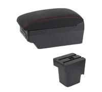 Boîte D'accoudoir Voiture Boîte Rangement Console Centrale Pour Ford Pour Focus 2 MK2 2005 2006 2007 2008 2009 2010 2011 Pièces Automobiles(E1 Red Line)