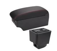 Boîte D'accoudoir Voiture Boîte Rangement Console Centrale Pour Renault Pour Captur 2018 2019 2020 2021 Pièces Automobiles(A1 Black red 7USB)