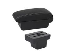 Boîte D'accoudoir Voiture Pour VW Caddy 5 2024 Boîte De Rangement Centrale Avec Interface USB Accoudoir Central Accessoires Rénovation Intérieure PU Boîtes Rangement Accoudoir(B white line 3USB)