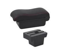 Boîte D'accoudoir Voiture Pour VW Caddy 5 2024 Boîte Rangement Centrale Avec Interface USB Accoudoir Central Accessoires Rénovation Intérieure Accoudoir Central Boîtes Rangement(A red line No USB)