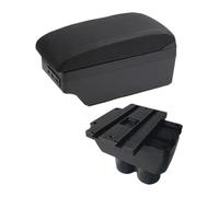 Boîte d'accoudoir voiture Pour VW Pour T&ouran Pour Caddy Boîte De Rangement Console Centrale Voiture Avec Interface USB(C2 Black Line 7usb)