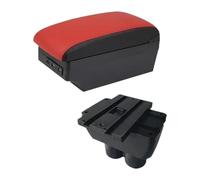 Boîte d'accoudoir voiture Pour VW Pour T&ouran Pour Caddy Boîte De Rangement Console Centrale Voiture Avec Interface USB(C5 Black Border 7usb)