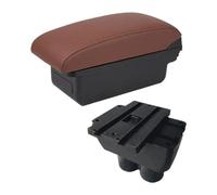 Boîte d'accoudoir voiture Pour VW Pour T&ouran Pour Caddy Boîte De Rangement Console Centrale Voiture Avec Interface USB(B6 Brown 3usb)