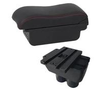 Boîte D'accoudoir Voiture Pour VW Pour Touran Pour Caddy Console Centrale Repose Coude Contenu Magasin Central Avec Interface USB Porte Gobelet(B red line 3USB)