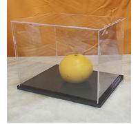 Boîte D'affichage Acrylique Transparente Buosha, Vitrine Anti-Poussière Rectangulaire Claire avec Base Épaissie (14x8x8 inches/35x20x20 cm)