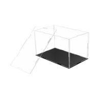 Boîte D'affichage avec Base Noire, Vitrine en Acrylique Transparente Anti - Poussière 2mm, Cube Empilable Petite Vitrine, pour Figurines, Collections, Bijoux Et Décorations(H60cm,LxW 50x20cm)
