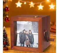 Boîte d'affichage mécanique à rabat lumineuse personnalisée, album photo personnalisé à manivelle sur mesure, cadeau d'amour créatif pour elle anniversaire