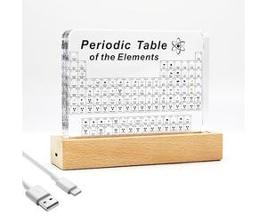 Boîte d'affichage réaliste avec 83 échantillons d'éléments réels, modèle d'enseignement acrylique, outil d'enseignement des sciences naturelles et cadeau créatif, convient pour les étudiants, les