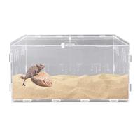 Boîte d'alimentation en acrylique pour reptiles - 30 x 20 x 15 cm - Pour escargots, terrariums, insectes, reptiles, terrarium - Boîte de transport pour tortues d'eau, araignées, hamsters, ermites,