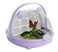 Boîte d'alimentation pour insectes - Cage d'habitat pour animaux | Boîte d'alimentation portable transparente | Enclosure Pet House Observe Habitat Cage pour tortues et araignées, petits animaux comme